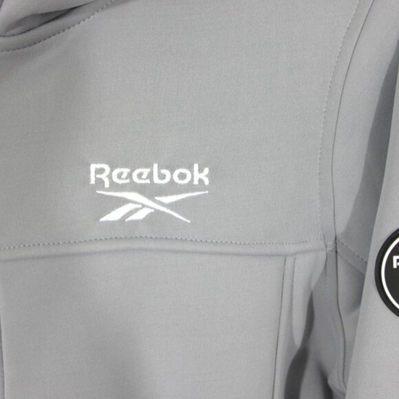 Reebok Men’s Large Full Zip Hooded Performance Jacket Dove Grey NWT $120 - Picture 4 of 7